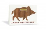 Geschenkkarte Piggy Bank Wild hog new year