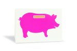 Geschenkkarte Piggy Bank Pink Neujahr